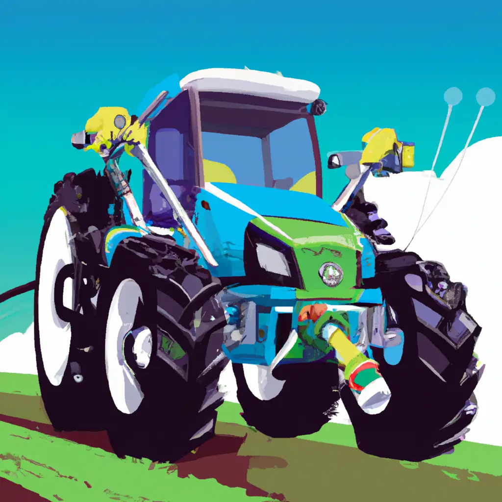 Illustration d'un tracteur fait par l'i.A.